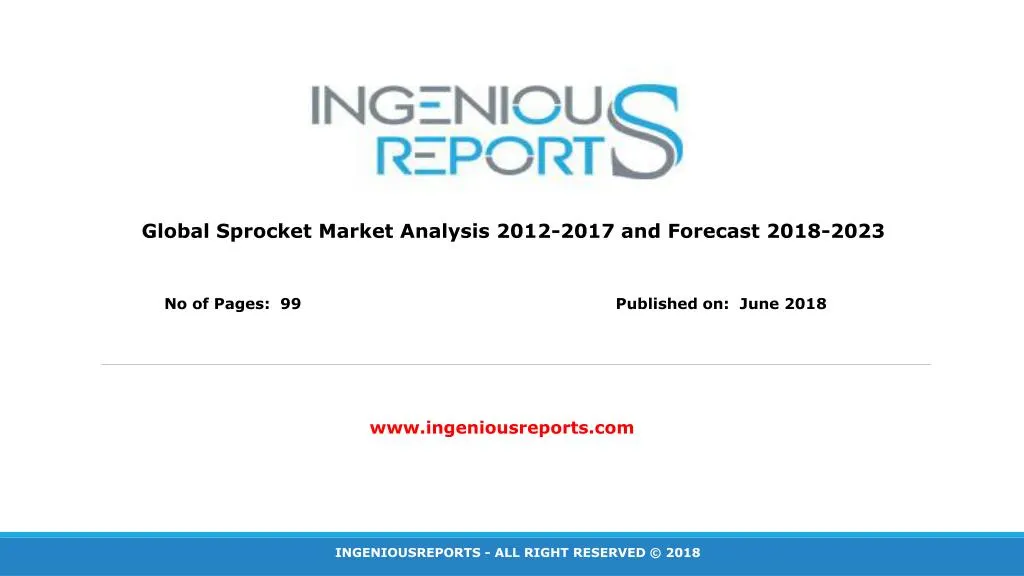 global sprocket market analysis 2012 2017