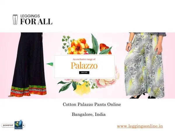 Cotton Palazzo Pants Online