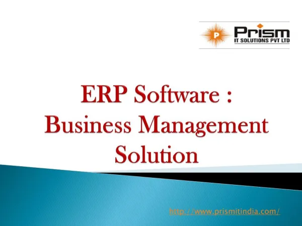 ERP software company for manufacturing industry in pune | PrismIT