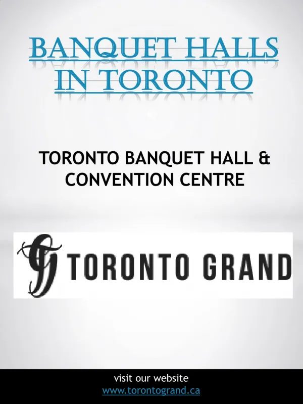 Banquet Halls In Toronto