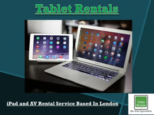 Tablet Rental - iPad, iMac Rental London