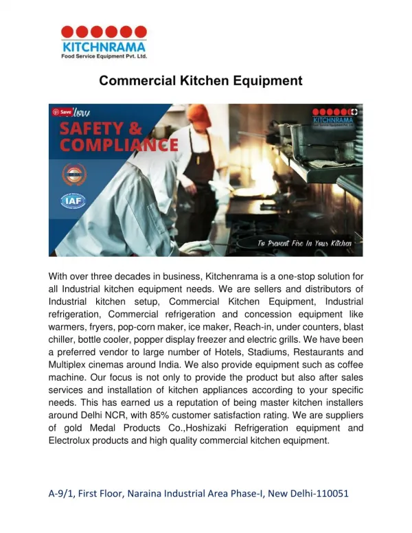 Dealers in Food Service & Commercial Kitchen Equipment | Kitchenrama