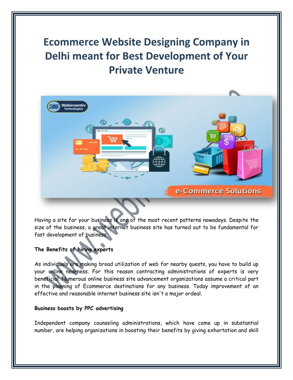 ecommerce website designing company in delhi