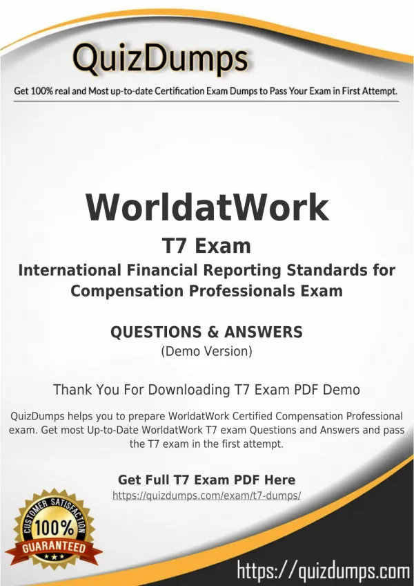 T7 Exam Dumps - Download T7 Dumps PDF