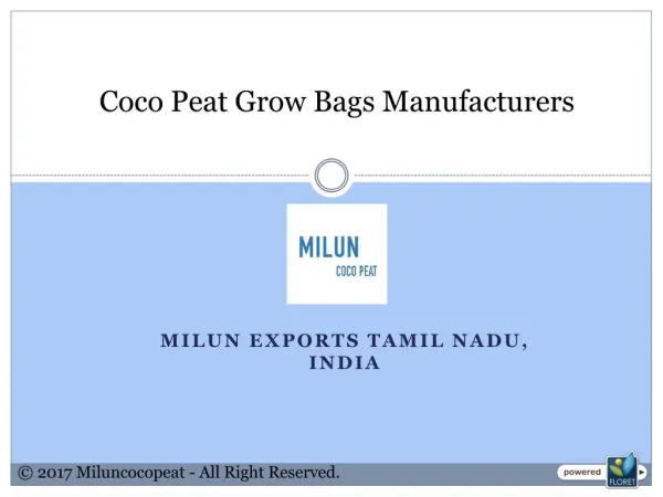 Coco Peat Grow Bags Manufacturers