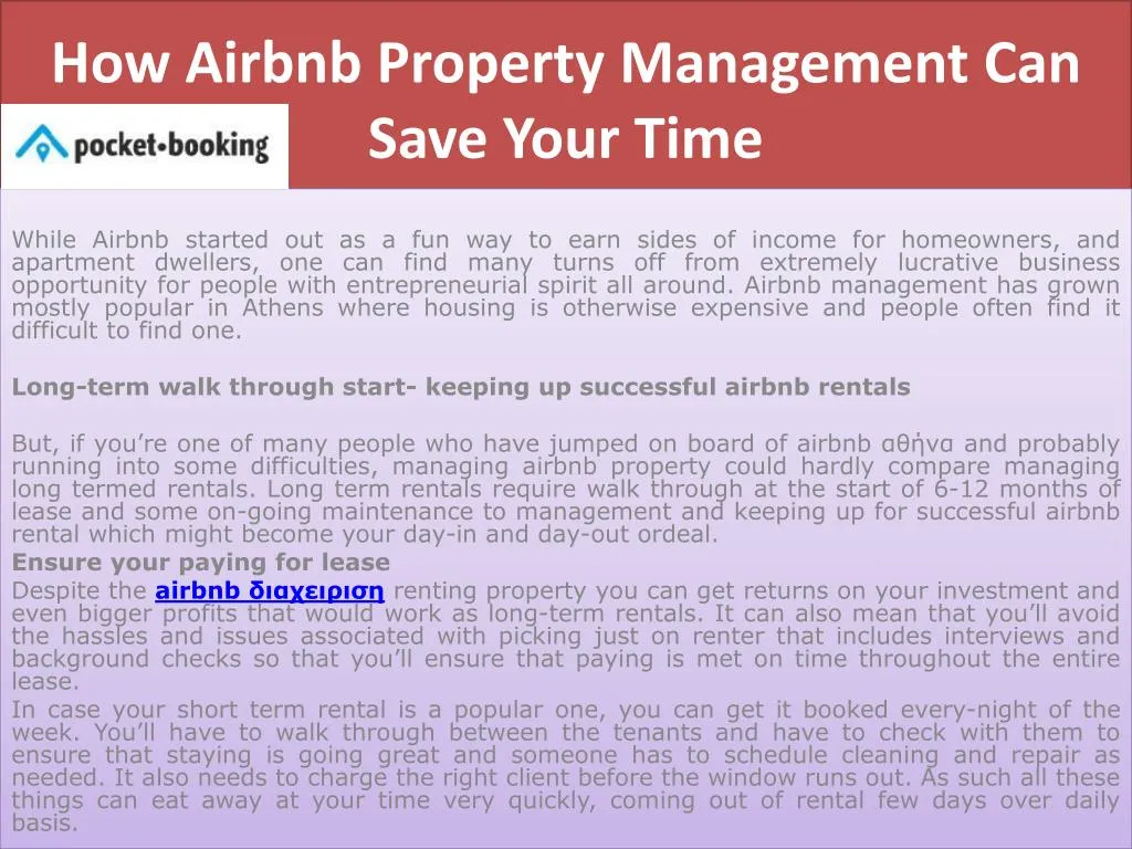 how airbnb property management can save your time