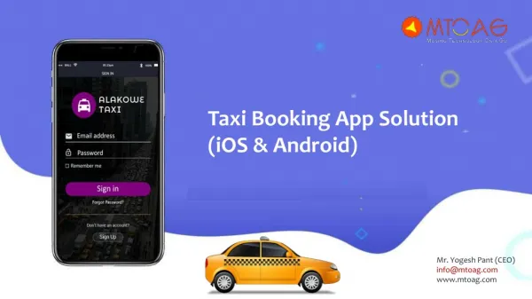 Taxi Booking App Design & Development Company