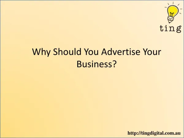 Why Should You Advertise Your Business?