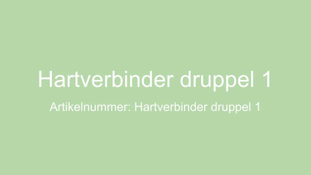 hartverbinder druppel 1