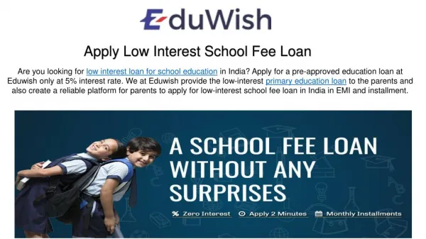 School fees in EMI