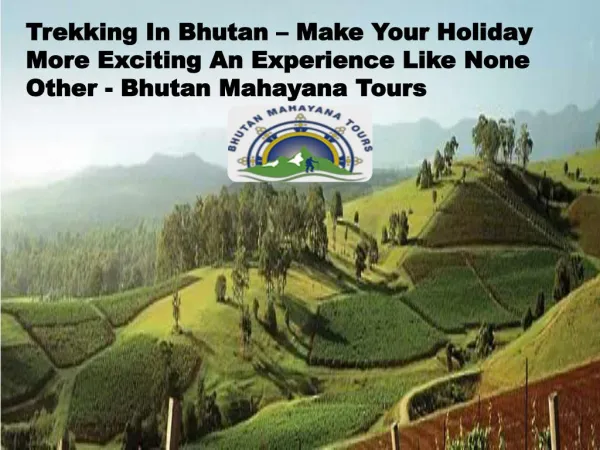 Trekking In Bhutan – Make Your Holiday More Exciting An Experience Like None Other - Bhutan Mahayana Tours