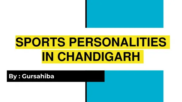 Sports Personalities of Chandigarh