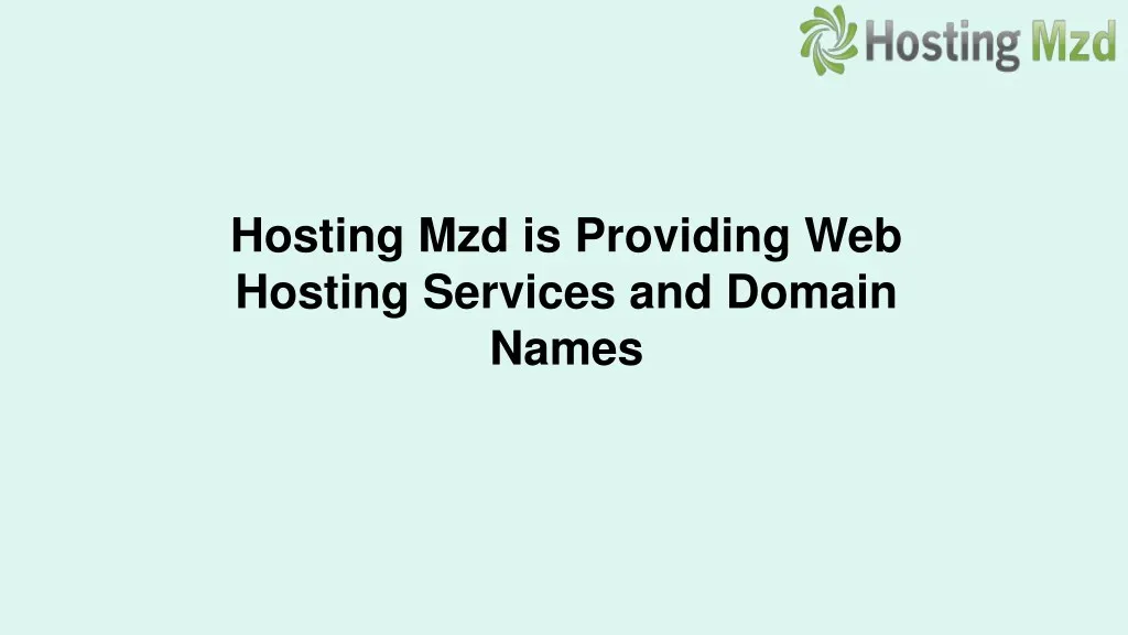 hosting mzd is providing web hosting services