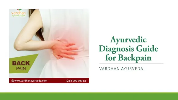Ayurvedic Diagnosis Guide for Backpain