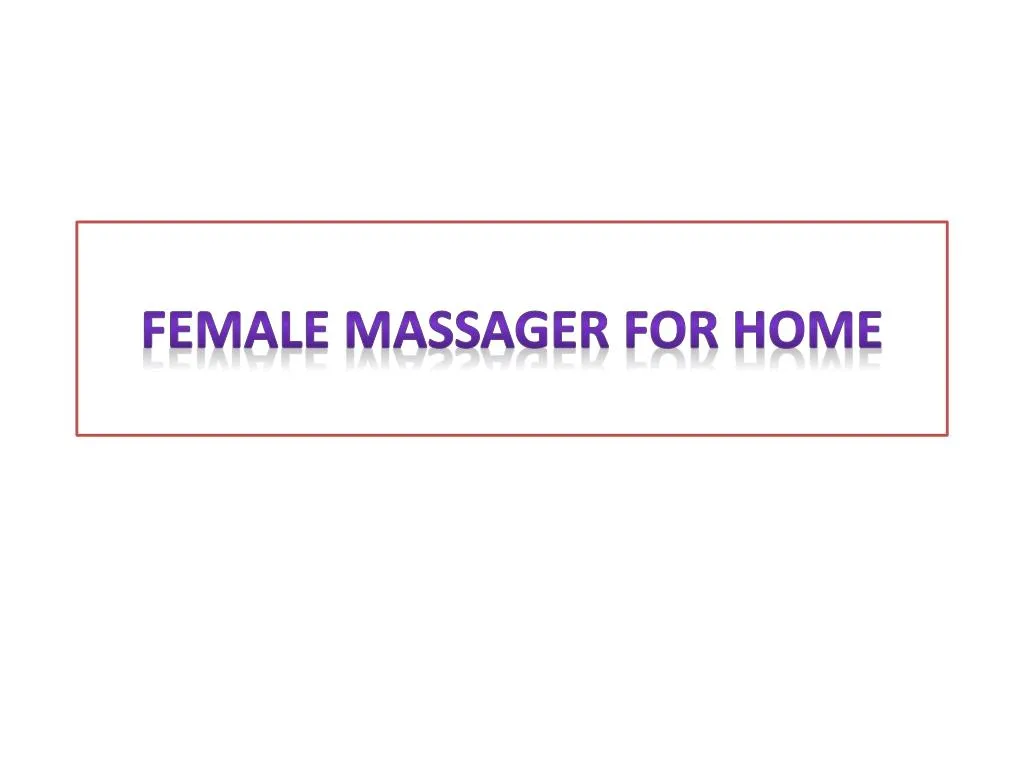 female massager for home