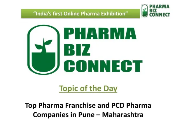 Top Pharma Franchise and PCD Pharma Companies in Pune – Maharashtra