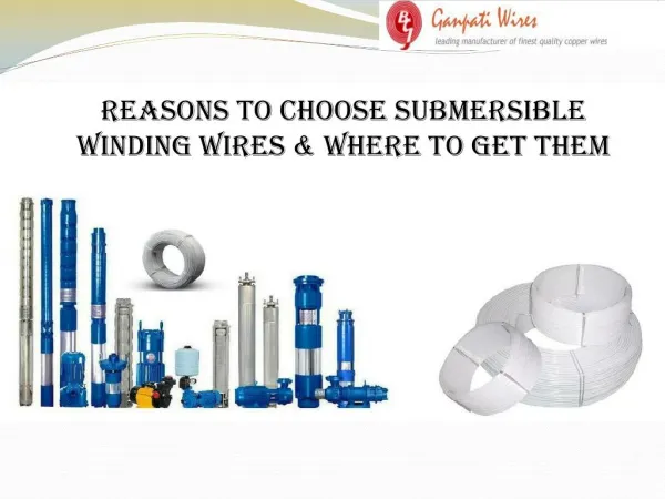 Reasons To Choose Submersible Winding Wires