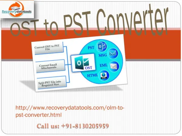 Exchange OST Recovery tool from Outlook OST file