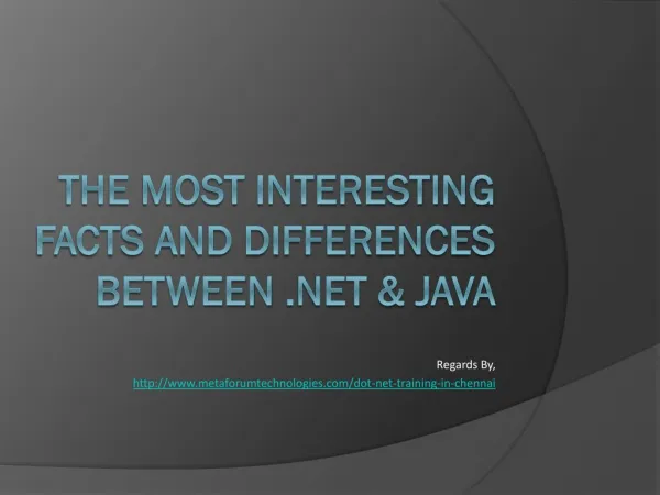 Why Dot Net is Better Than Java?
