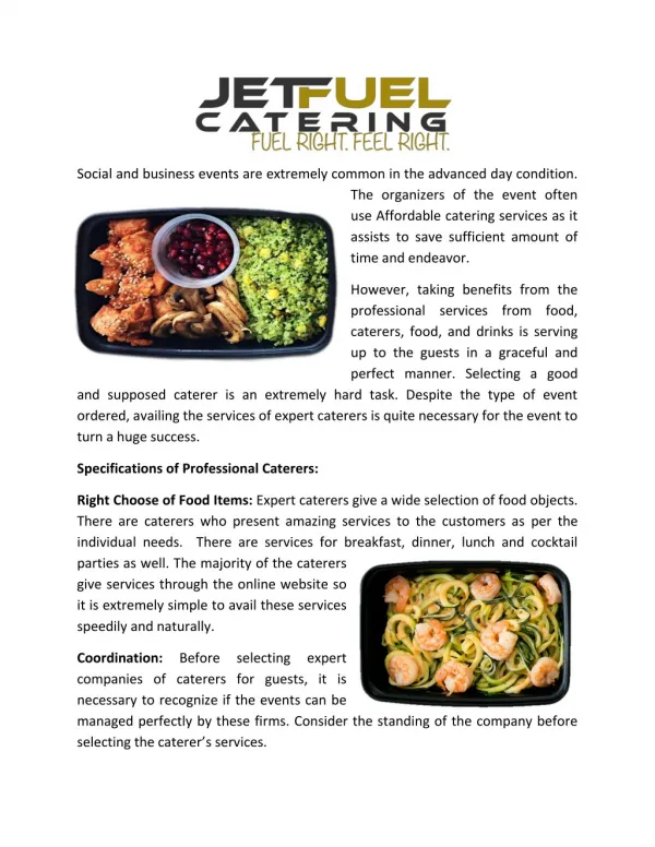 Fresh Meal Plan Delivery Service - www.jetfuelcatering.com