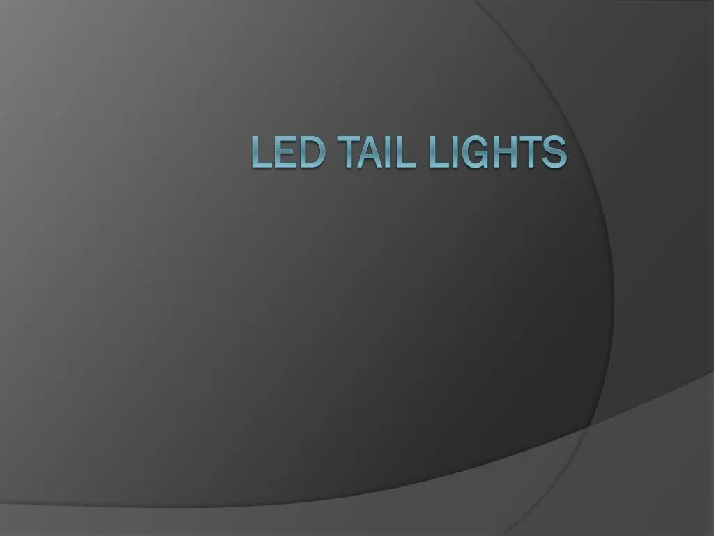 led tail lights