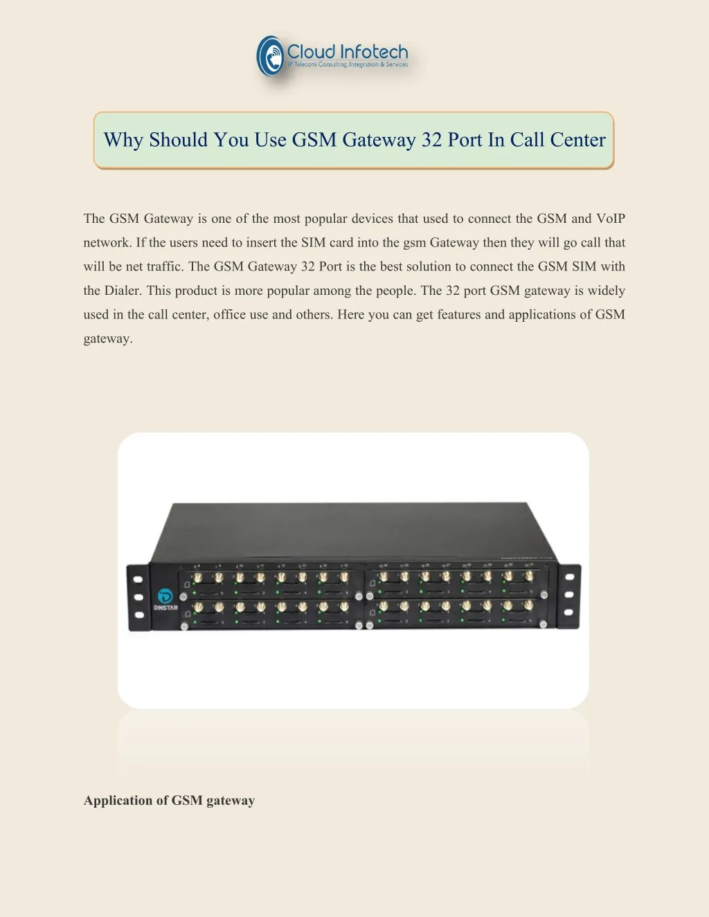 why should you use gsm gateway 32 port in call