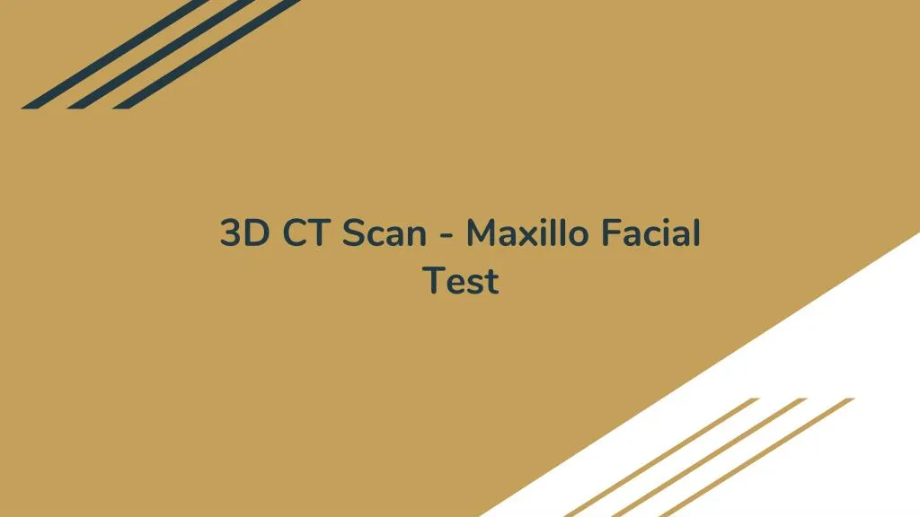 3d ct scan maxillo facial test