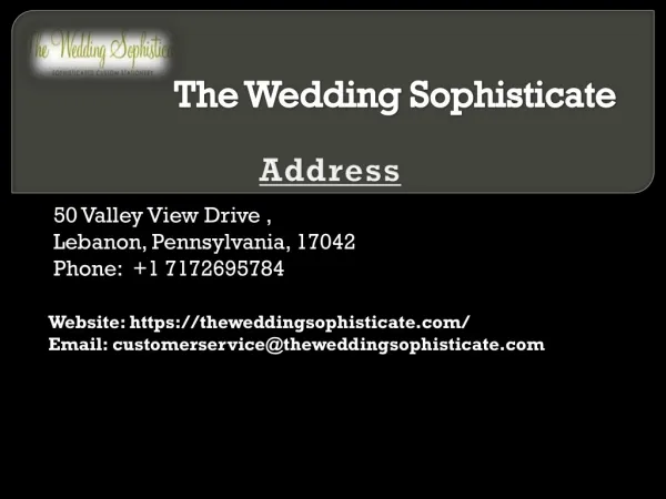 The Wedding Sophisticate