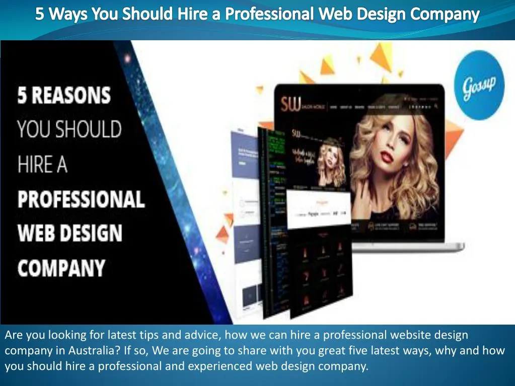 5 ways you should hire a professional web design