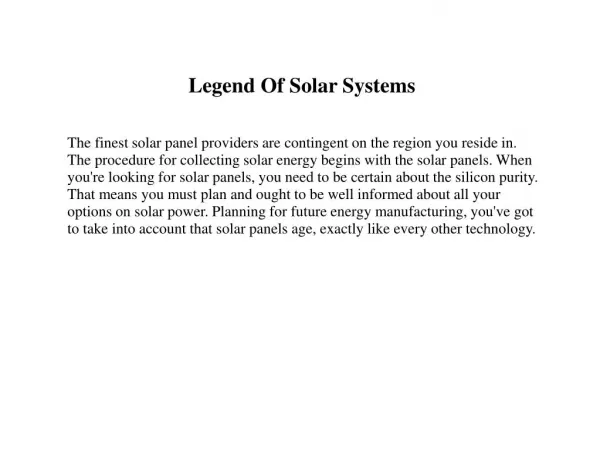 Advantages Of Solar Systems For The Home