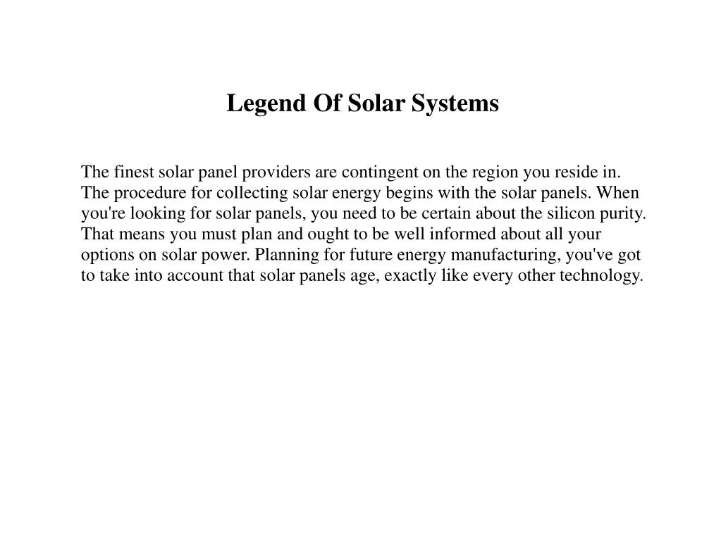 legend of solar systems