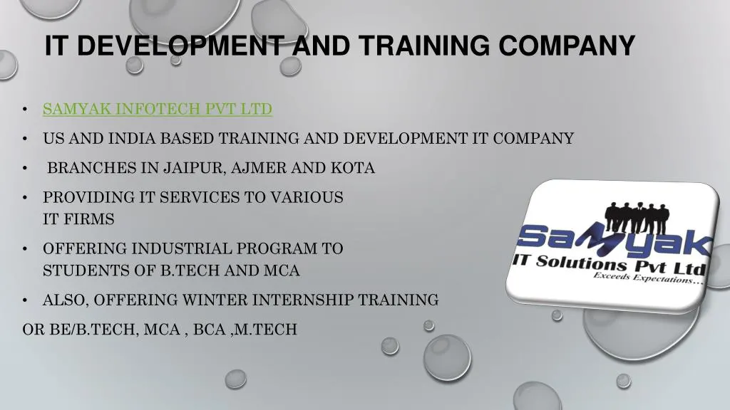 it development and training company