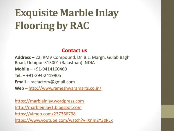 Exquisite Marble Inlay Flooring by RAC
