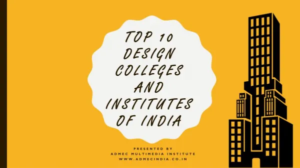 Top 10 design colleges and institutes of india