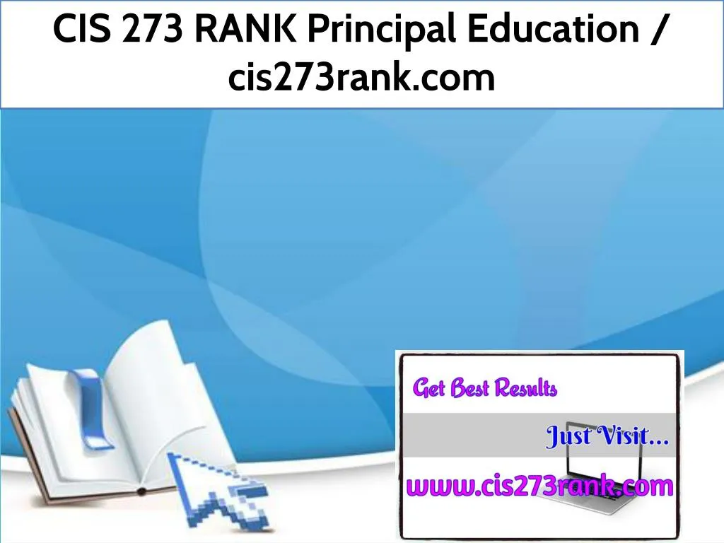 cis 273 rank principal education cis273rank com