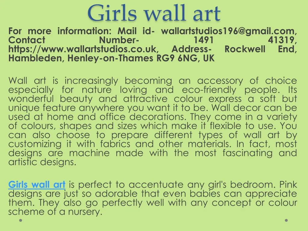 girls wall art