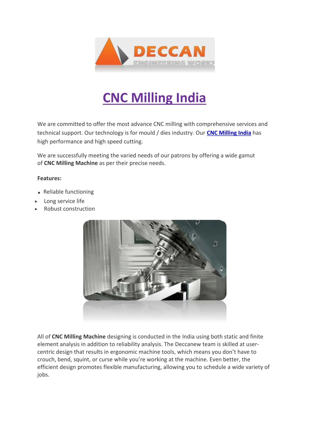 cnc milling india