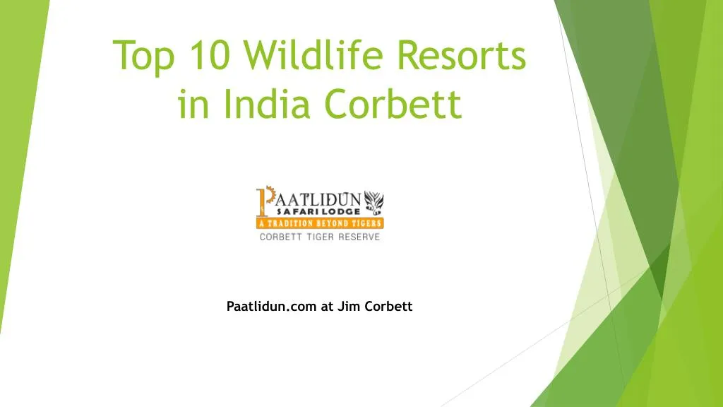top 10 wildlife resorts in india corbett