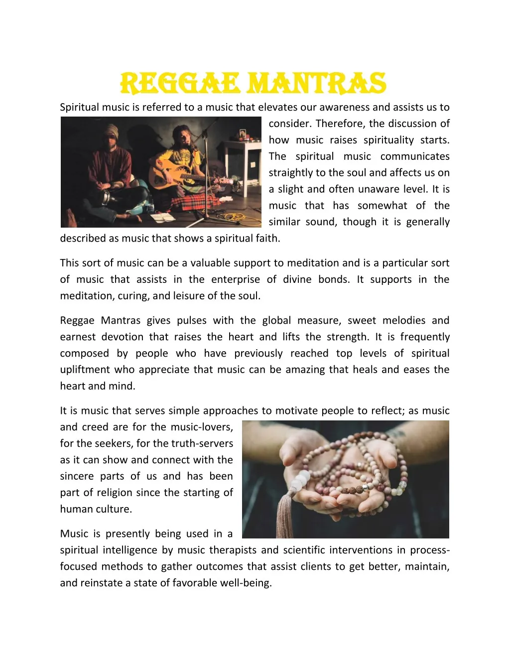 reggae reggae mantras spiritual music is referred