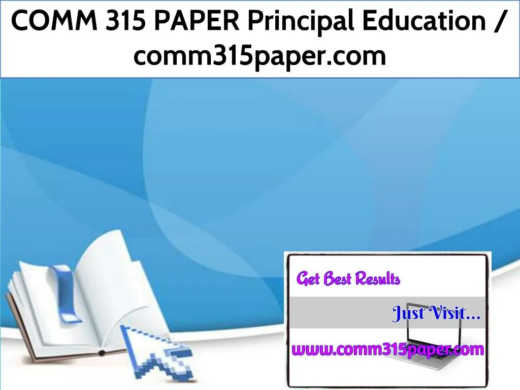 comm 315 paper principal education comm315paper