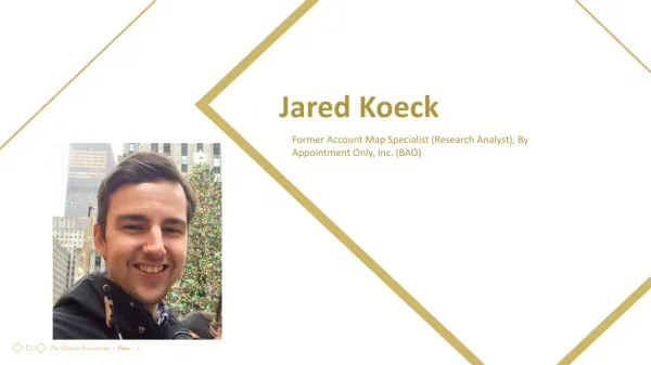 Jared Koeck - Former Account Map Specialist From New Hampshire