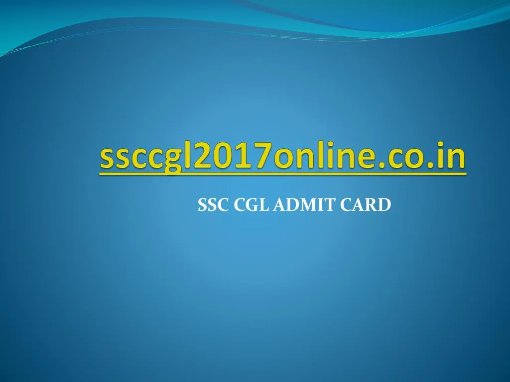 ssccgl2017online co in