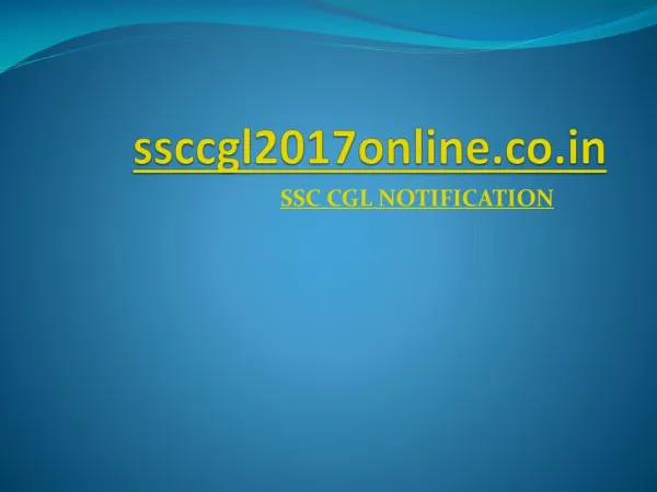 SSC CGL NOTIFICATION