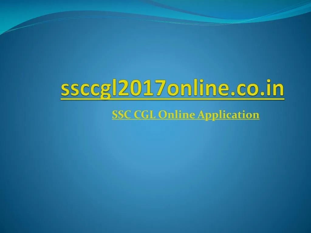 ssccgl2017online co in