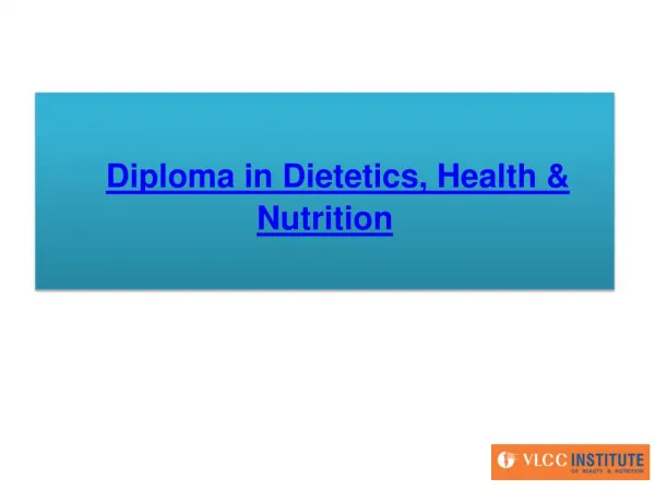 Nutrition Professional Diploma, Nutrition Class, Nutrition Academy