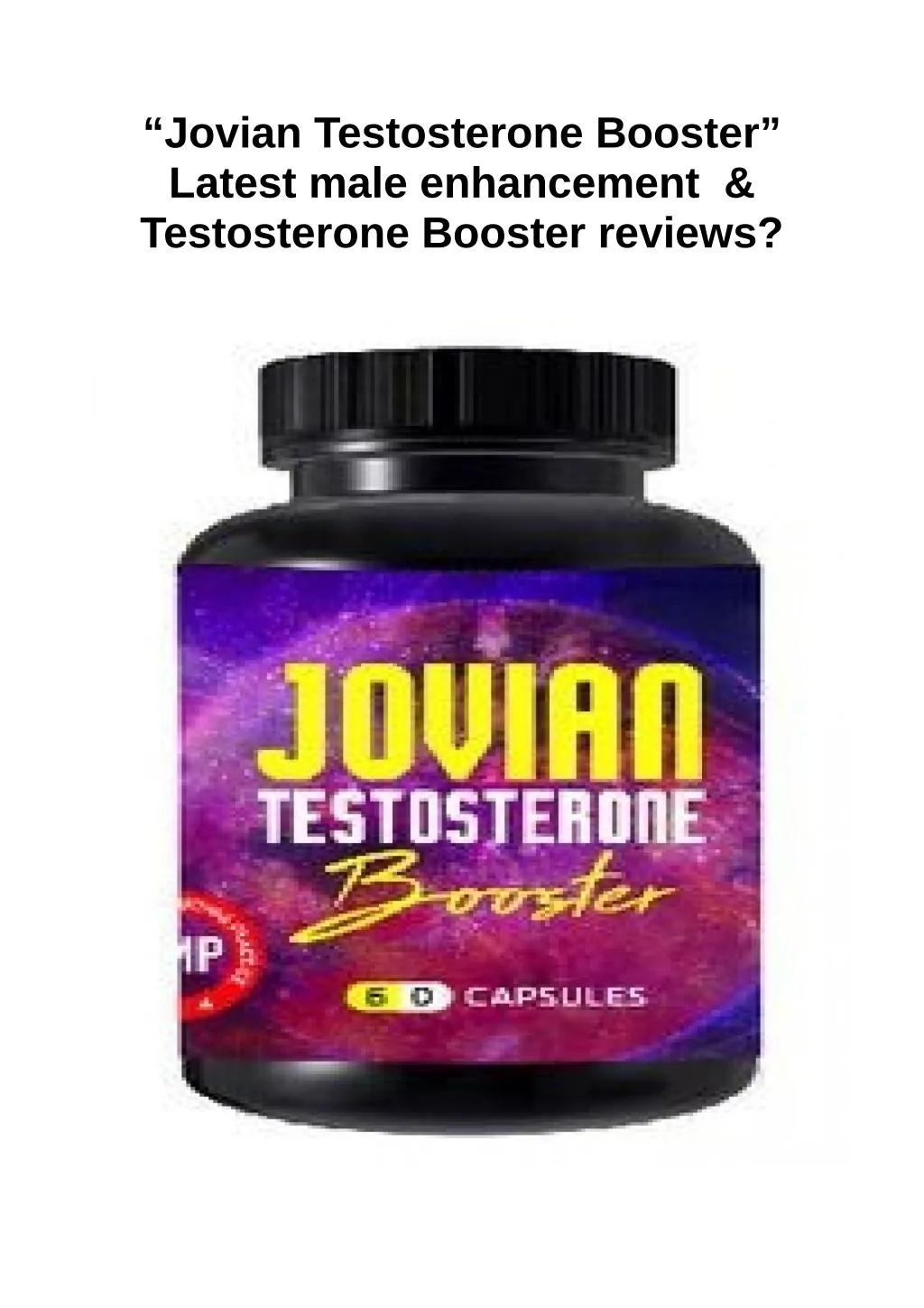 jovian testosterone booster latest male