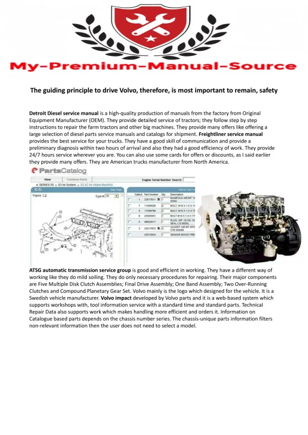 Freightliner service manual