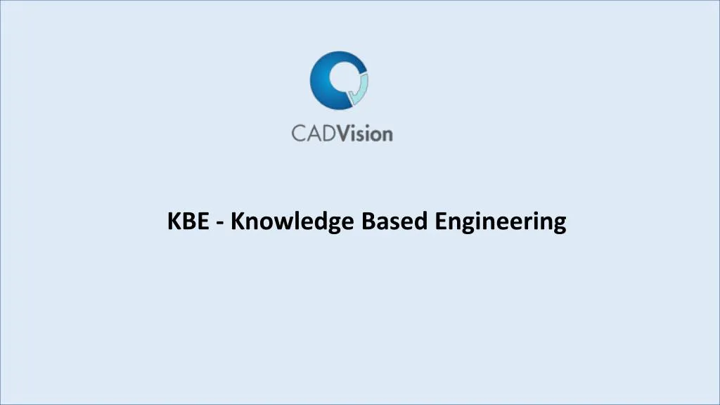 kbe knowledge based engineering