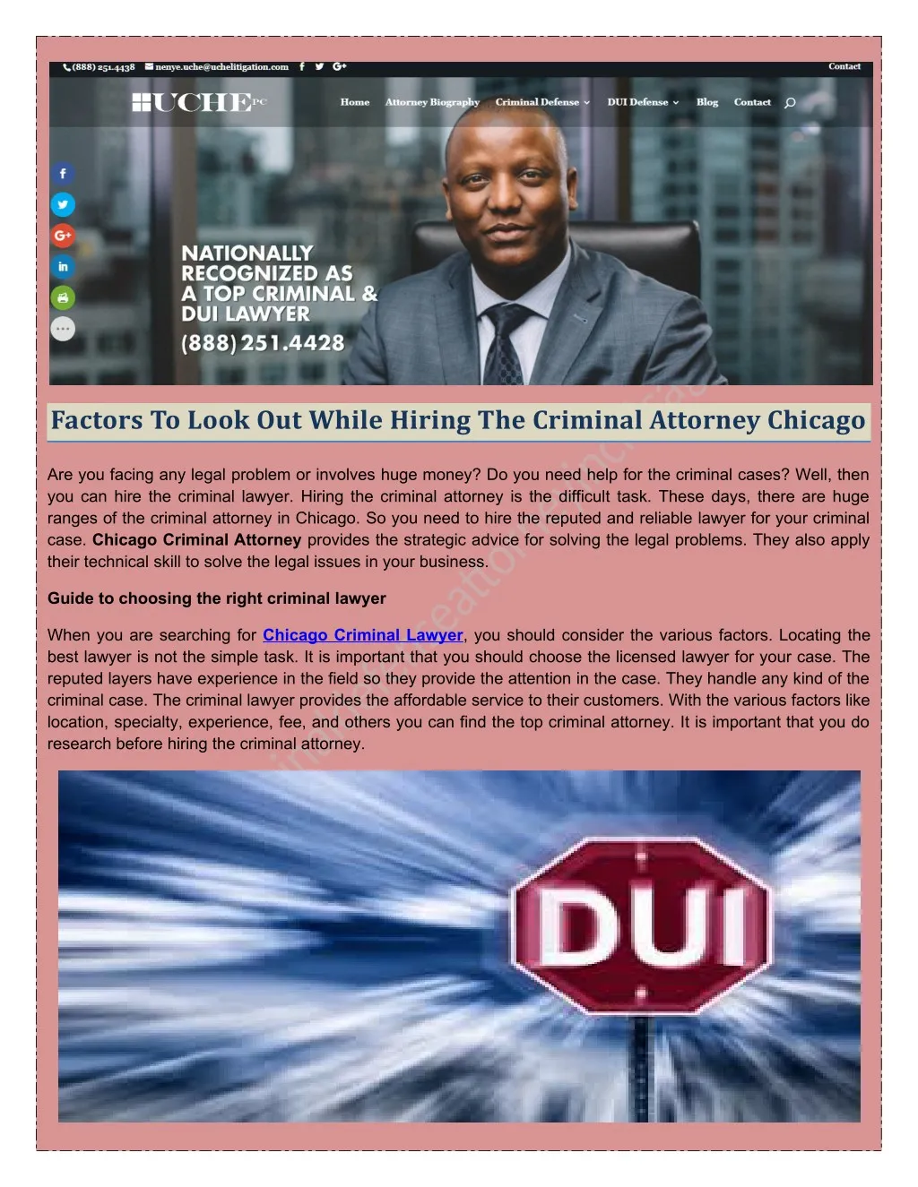 factors to look out while hiring the criminal