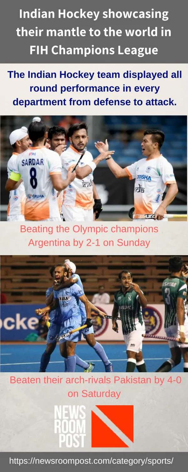 Indian Hockey team in FIH Champions League 2018 - NewsroomPost